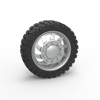 Front semi wheel for pickup Version 17 Scale 1:25 - Thumbnail 1