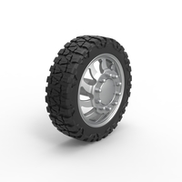 Front semi wheel for pickup Version 17 Scale 1:25 - Thumbnail 2