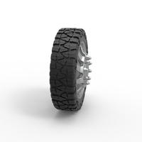 Front semi wheel for pickup Version 17 Scale 1:25 - Thumbnail 3