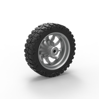 Front semi wheel for pickup Version 17 Scale 1:25 - Thumbnail 8