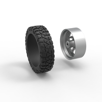 Front semi wheel for pickup Version 17 Scale 1:25 - Thumbnail 10