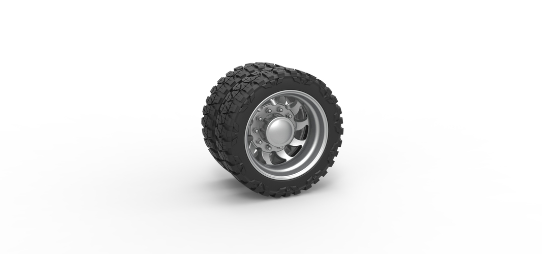 Rear semi wheel for pickup Version 17 Scale 1:25 3D Print 525088