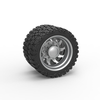 Small Rear semi wheel for pickup Version 17 Scale 1:25 3D Printing 525088