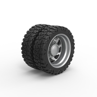 Rear semi wheel for pickup Version 17 Scale 1:25 - Thumbnail 2