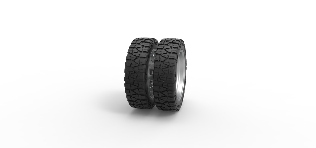 Rear semi wheel for pickup Version 17 Scale 1:25 3D Print 525090
