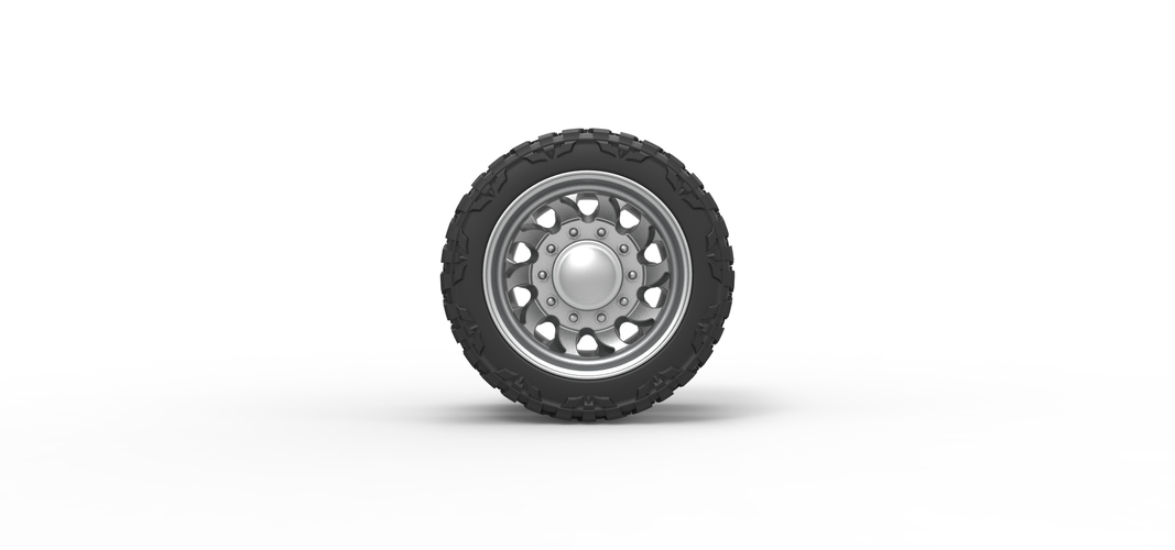 Rear semi wheel for pickup Version 17 Scale 1:25 3D Print 525092