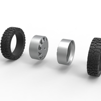 Rear semi wheel for pickup Version 17 Scale 1:25 - Thumbnail 9