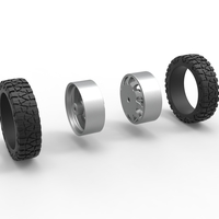 Rear semi wheel for pickup Version 17 Scale 1:25 - Thumbnail 10