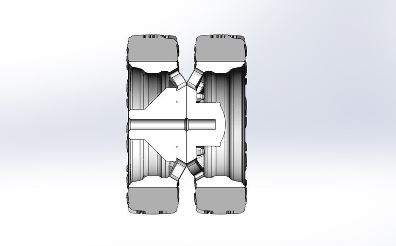 Rear semi wheel for pickup Version 17 Scale 1:25 3D Print 525098