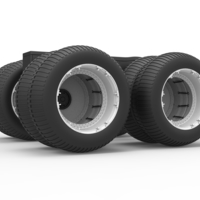 Chassis of vintage monster truck with double wheels 1:25 - Thumbnail 2