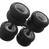 Chassis of vintage monster truck with double wheels 1:25 - Thumbnail 3