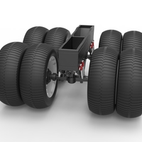 Chassis of vintage monster truck with double wheels 1:25 - Thumbnail 5