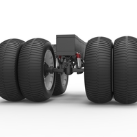 Chassis of vintage monster truck with double wheels 1:25 - Thumbnail 6