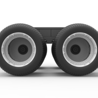 Chassis of vintage monster truck with double wheels 1:25 - Thumbnail 8