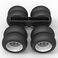 Chassis of vintage monster truck with double wheels 1:25 - Thumbnail 9