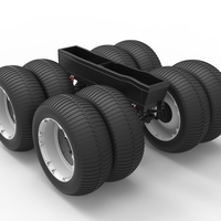 Chassis of vintage monster truck with double wheels 1:25 - Thumbnail 11