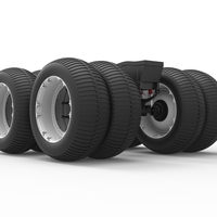 Chassis of vintage monster truck with double wheels 1:25 - Thumbnail 12