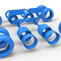 Chassis of vintage monster truck with double wheels 1:25 - Thumbnail 18