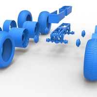 Chassis of vintage monster truck with double wheels 1:25 - Thumbnail 21