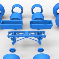 Chassis of vintage monster truck with double wheels 1:25 - Thumbnail 23