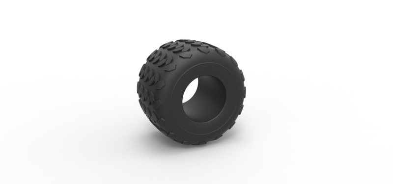 Diecast Monster Jam tire 26 Scale 1:25