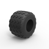 Diecast Monster Jam tire 26 Scale 1:25 - Thumbnail 2
