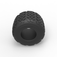 Diecast Monster Jam tire 27 Scale 1:25 - Thumbnail 6