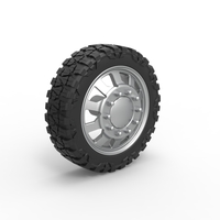 Front semi wheel for pickup Version 18 Scale 1:25 - Thumbnail 2