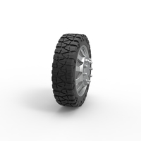 Front semi wheel for pickup Version 18 Scale 1:25 - Thumbnail 3