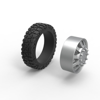 Front semi wheel for pickup Version 18 Scale 1:25 - Thumbnail 9