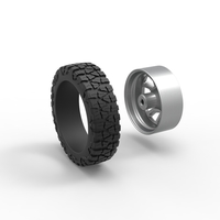 Front semi wheel for pickup Version 18 Scale 1:25 - Thumbnail 10