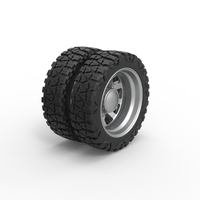 Rear semi wheel for pickup Version 18 Scale 1:25 - Thumbnail 2