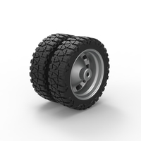 Rear semi wheel for pickup Version 18 Scale 1:25 - Thumbnail 8