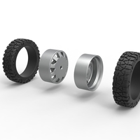 Rear semi wheel for pickup Version 18 Scale 1:25 - Thumbnail 9