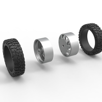 Rear semi wheel for pickup Version 18 Scale 1:25 - Thumbnail 10