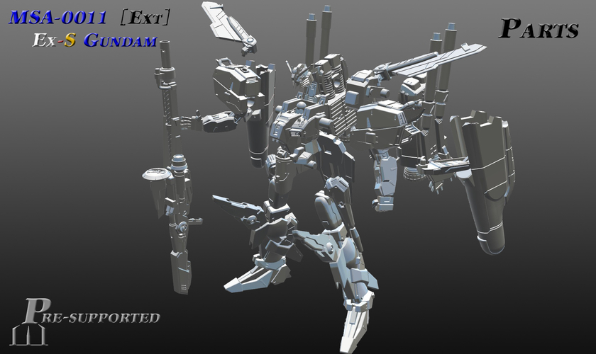 MSA-0011 [Ext] Ex-S Gundam [Artifact Scale] [Free] 3D Print 525400