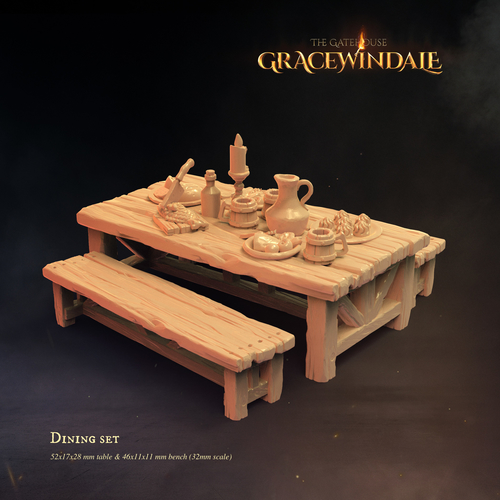 Gatehouse - Dining Set 3D Print 525417