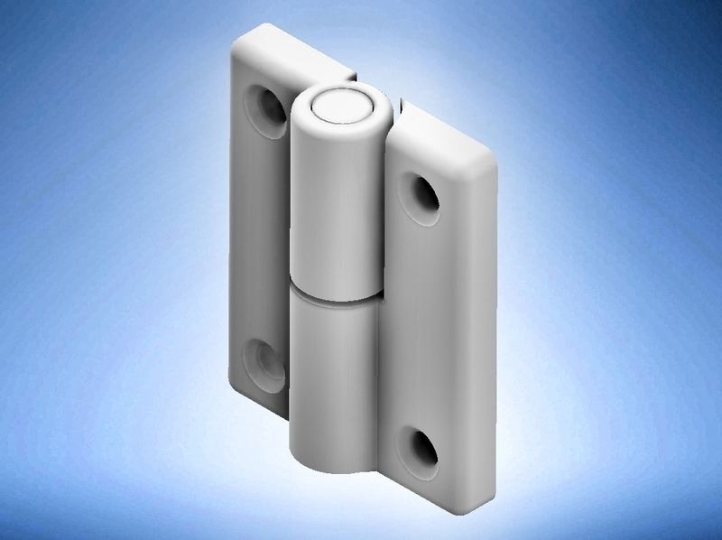 Hinge for plexiglass doors