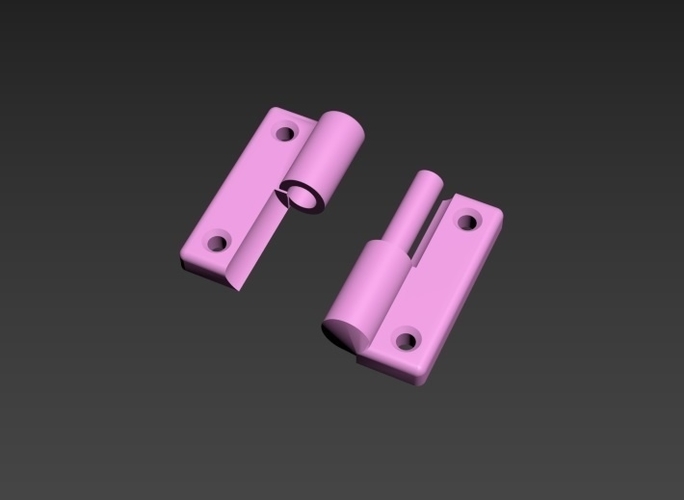 Hinge for plexiglass doors 3D Print 525432