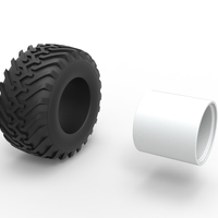 Wheel from vintage monster truck Scale 1:25 - Thumbnail 10