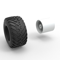 Wheel from vintage monster truck Scale 1:25 - Thumbnail 11