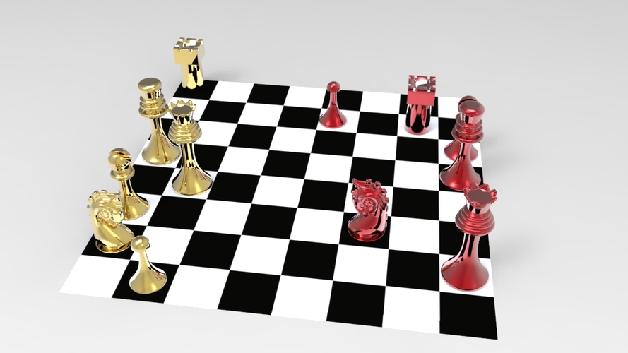 Classic Chess Pieces With Wall Hanger - 3D Print 3D Print 5255