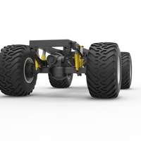 Diecast Chassis of vintage monster truck Scale 1:25 - Thumbnail 6