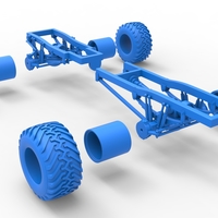 Diecast Chassis of vintage monster truck Scale 1:25 - Thumbnail 22