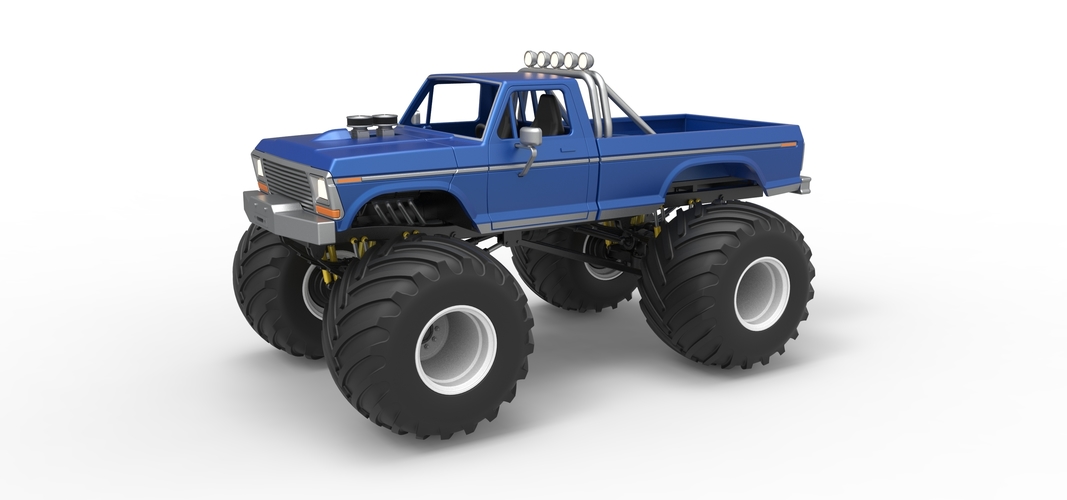 Diecast vintage Monster Truck Scale 1:25 3D Print 525634