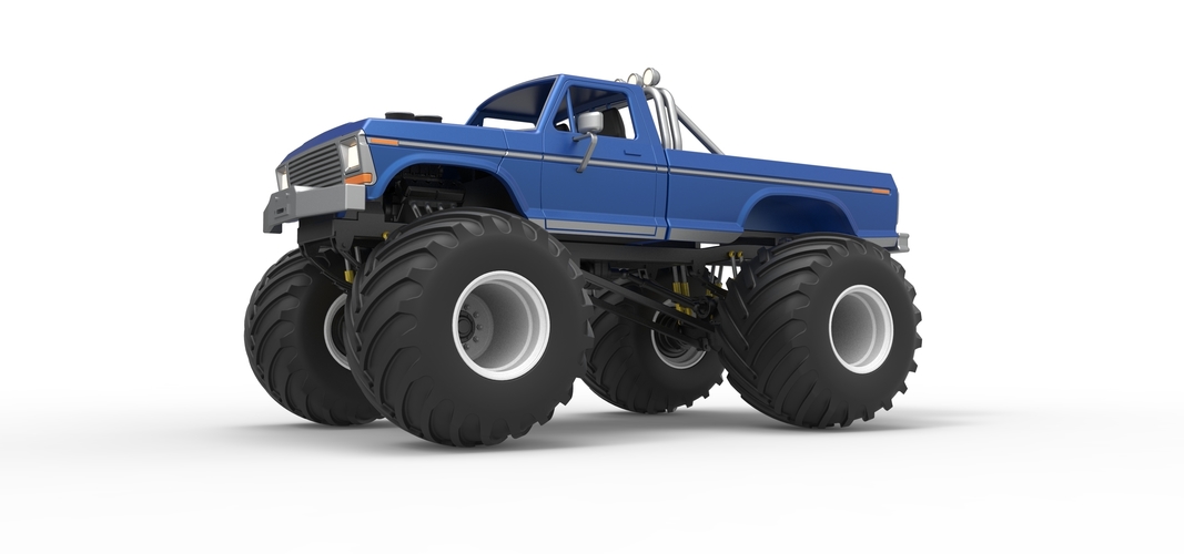 Diecast vintage Monster Truck Scale 1:25 3D Print 525636