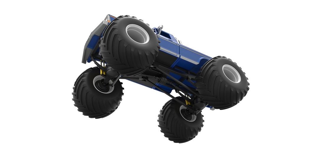 Diecast vintage Monster Truck Scale 1:25 3D Print 525637