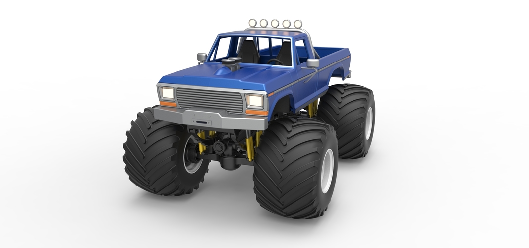 Diecast vintage Monster Truck Scale 1:25 3D Print 525638