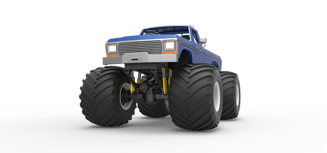 Diecast vintage Monster Truck Scale 1:25 3D Print 525639