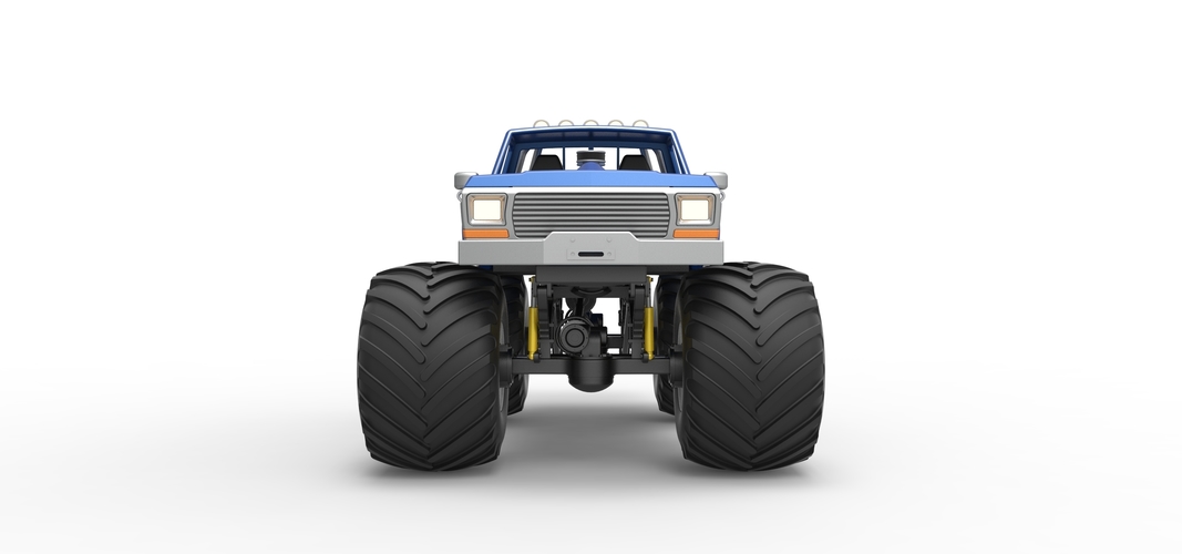 Diecast vintage Monster Truck Scale 1:25 3D Print 525640